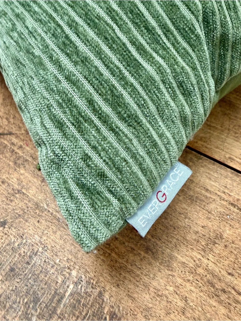 EverGrace Ribbed Velvet Accent Pillow - Soft Textured Throw Cushion 14x20”